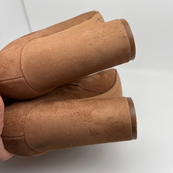 Sam Edelman Yvie Lace-up Saddle Leather Suede Tan Booties Women's Boots Size 8 - Picture 13 of 13